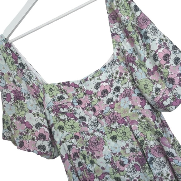 BCBG | Floral Puff Sleeve Dress - Picture 7 of 12